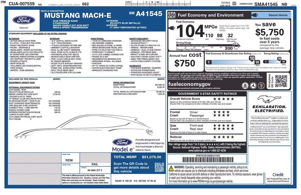 ford mustang mach-e 2025 3FMTK3SU8SMA41545 image ford mustang mach-e 2025 3FMTK3SU8SMA41545 image